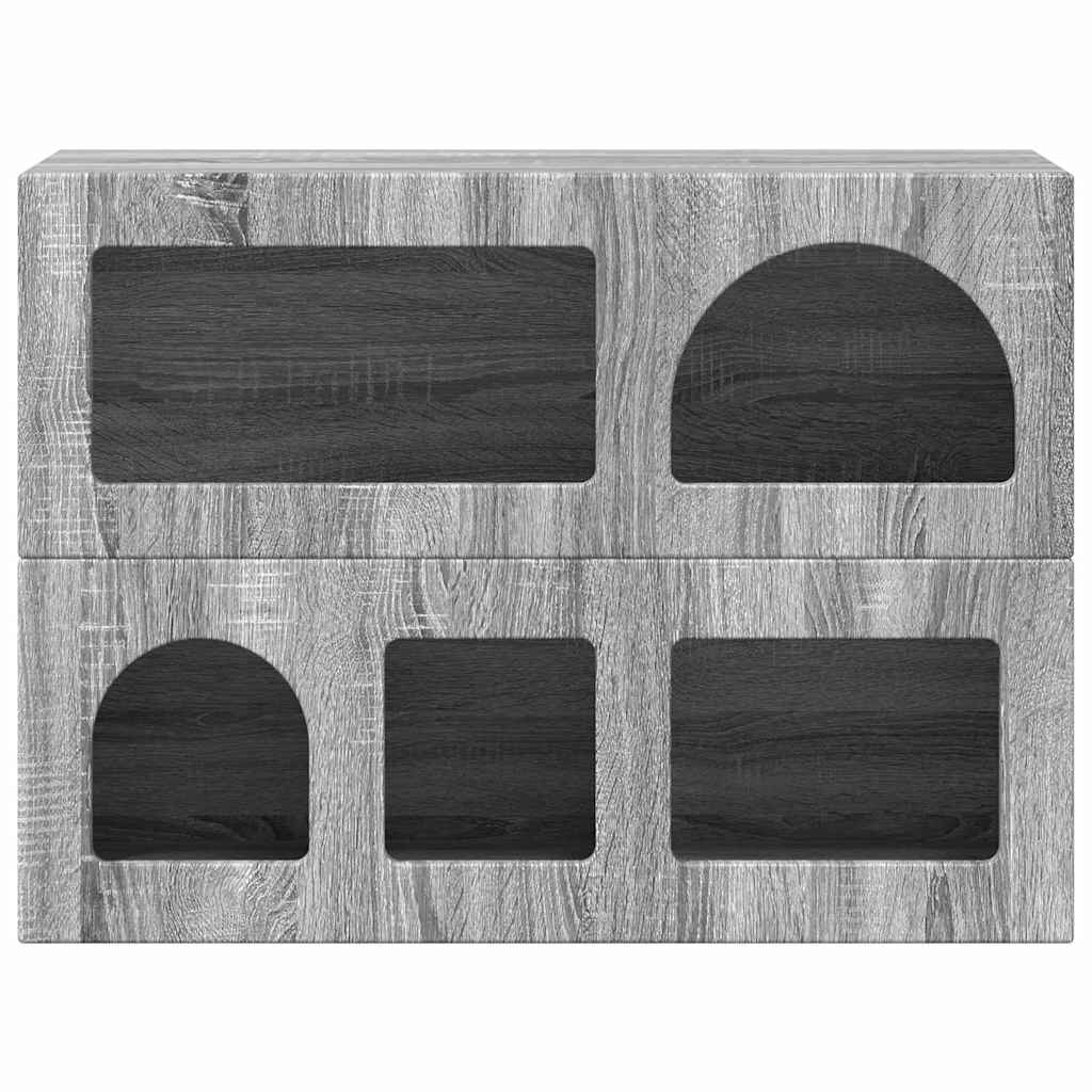 vidaXL Bufet Szary Sonoma 80,5 x 35 x 59 cm Materiał drewnopochodny