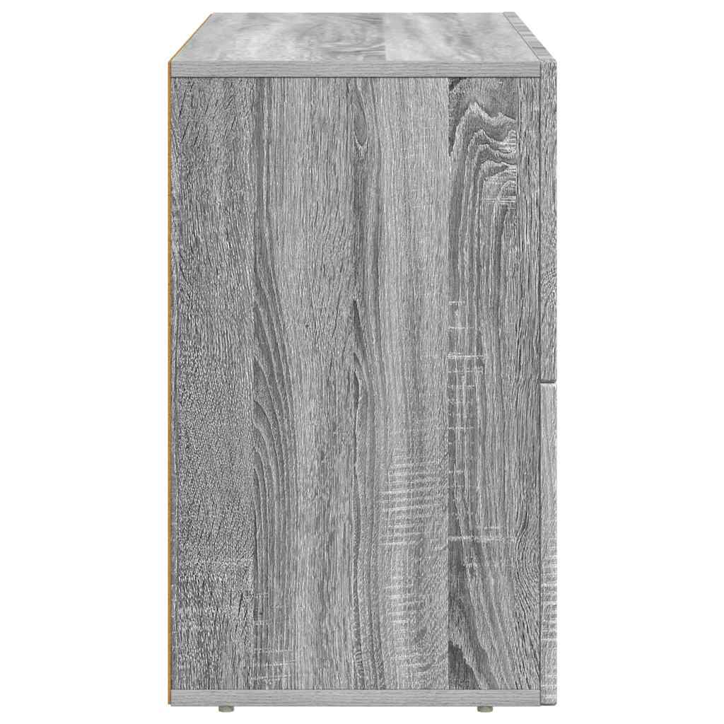 vidaXL Bufet Szary Sonoma 80,5 x 35 x 59 cm Materiał drewnopochodny