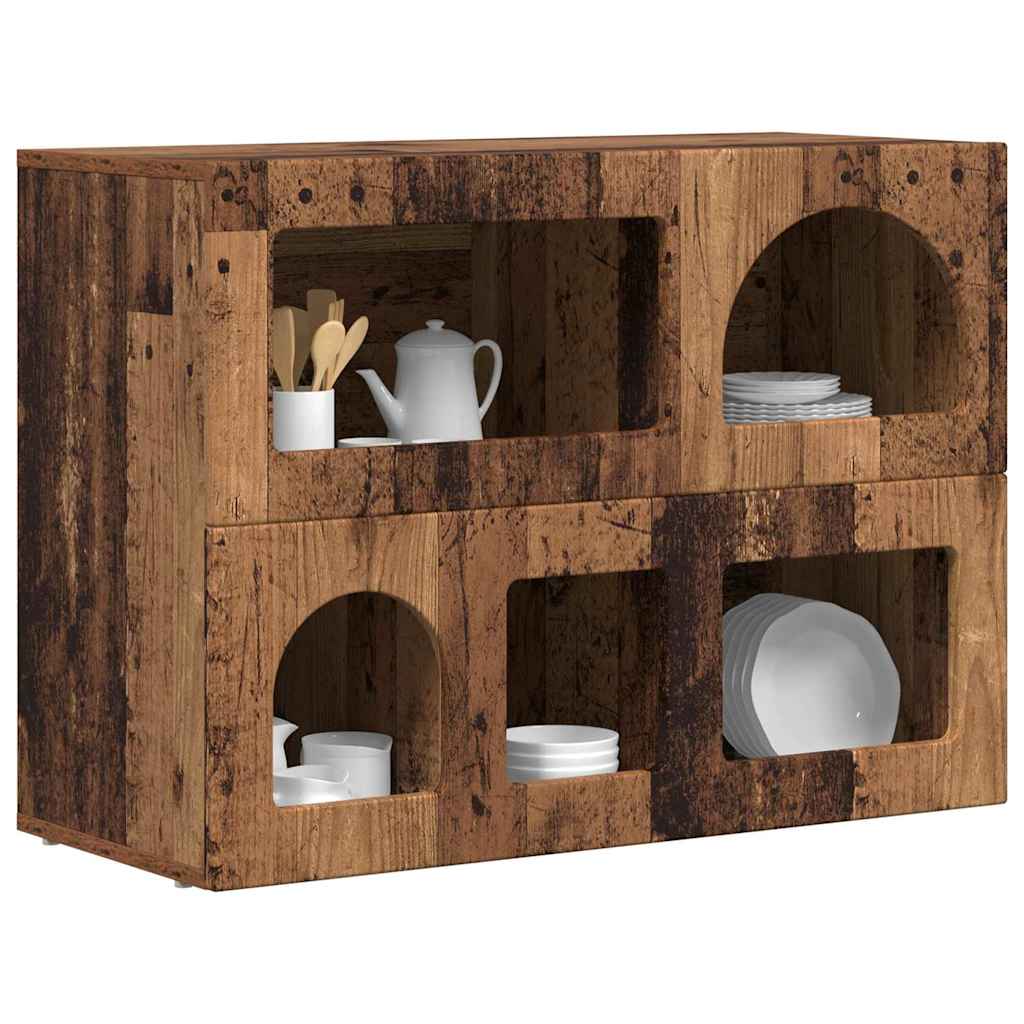 vidaXL Bufet Stare drewno 80,5 x 35 x 59 cm Materiał drewnopochodny