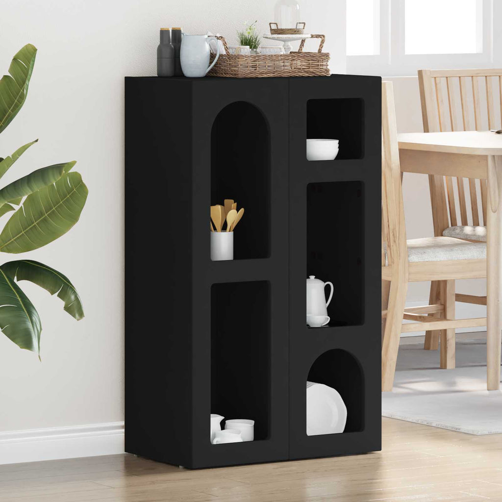 vidaXL Bufet Czarny 59 x 35 x 100,5 cm Materiał drewnopochodny