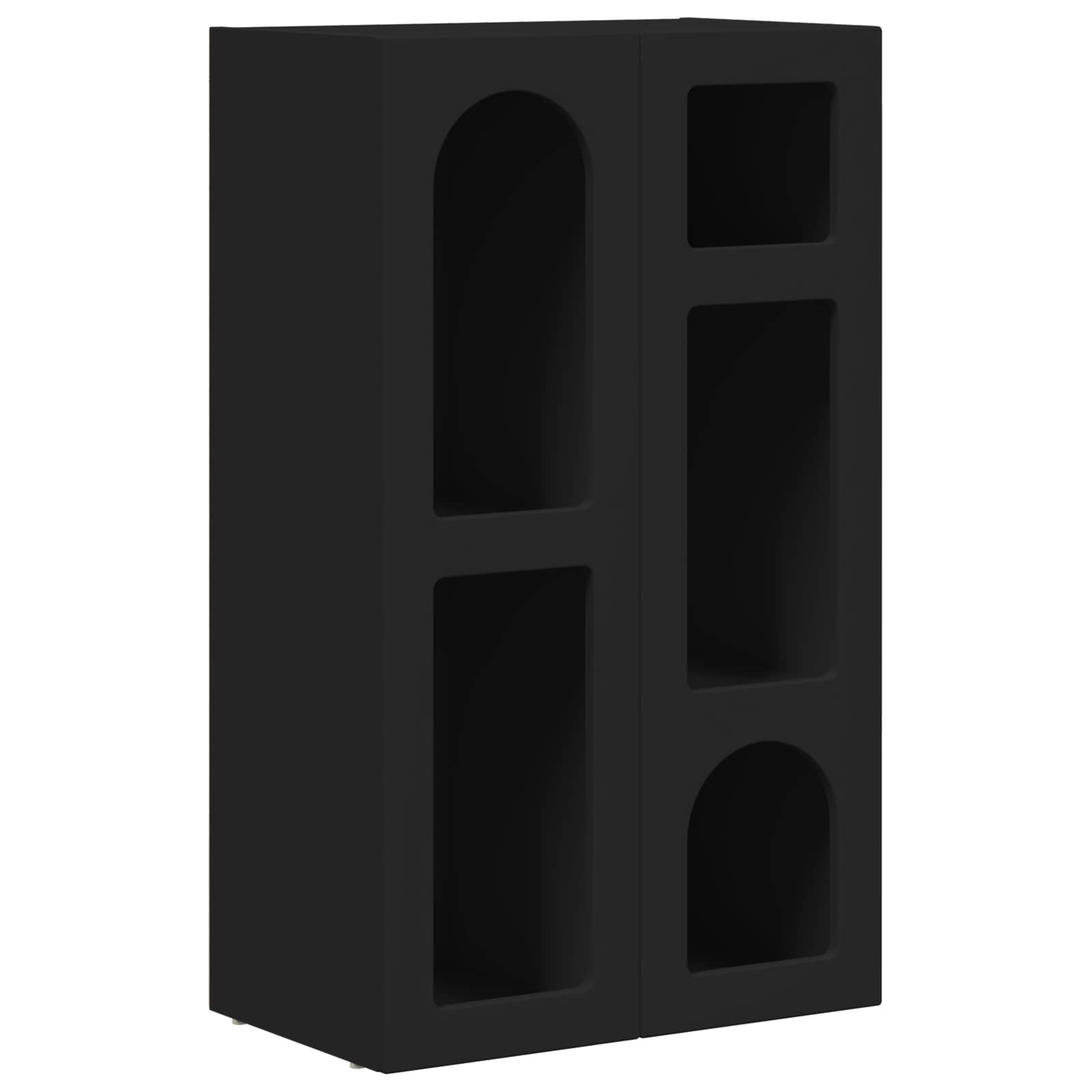 vidaXL Bufet ELST Czarny 59 x 35 x 100,5 cm Drewno inżynieryjne