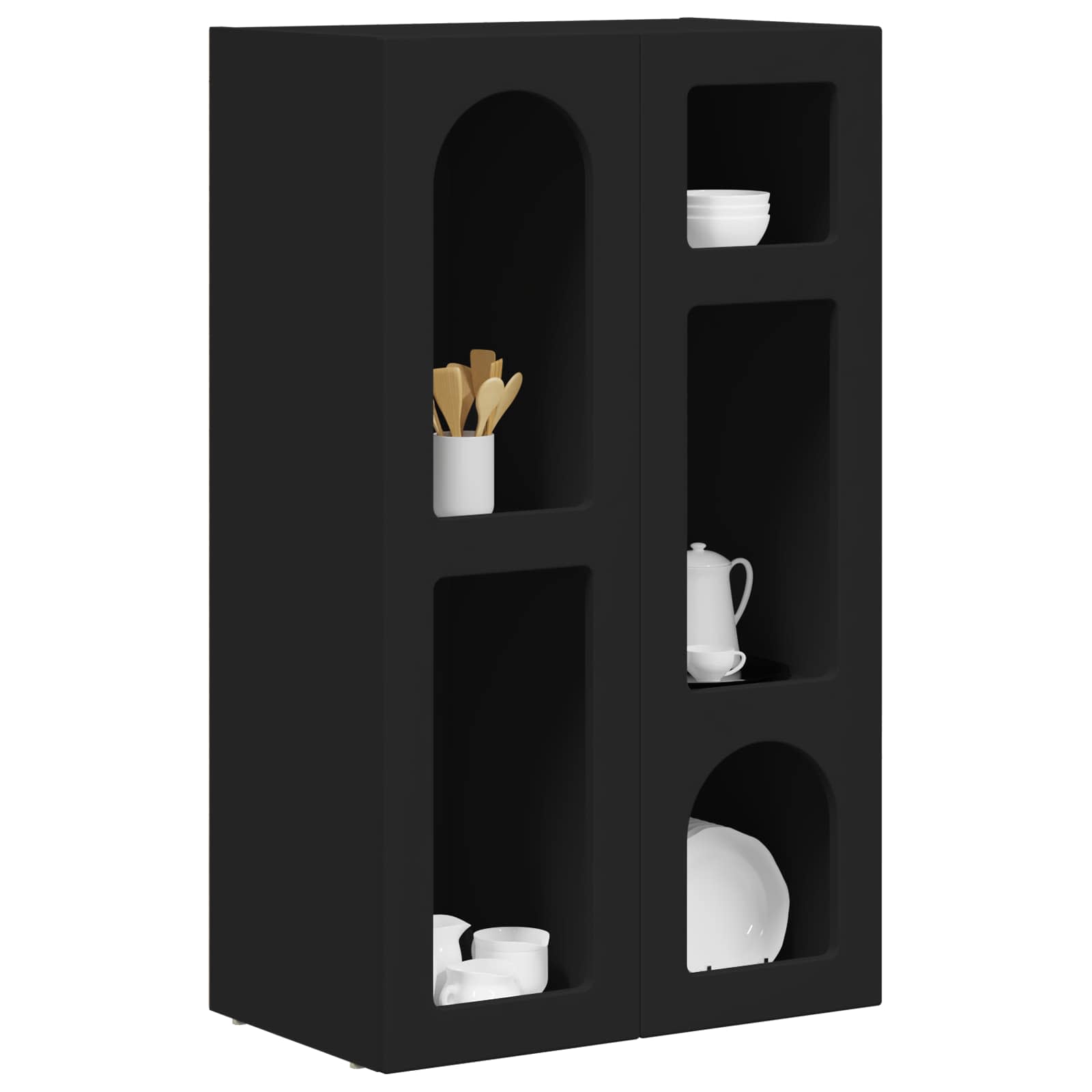 vidaXL Bufet Czarny 59 x 35 x 100,5 cm Materiał drewnopochodny