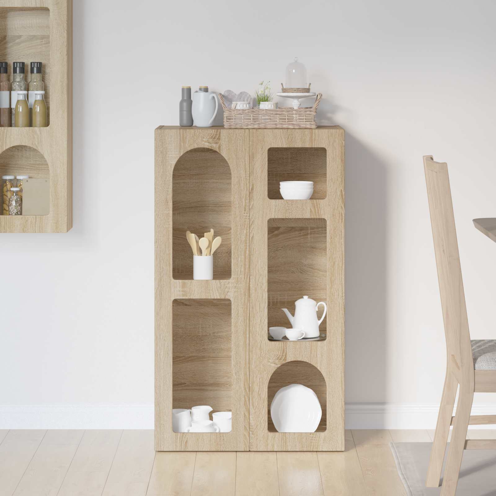 vidaXL Bufet Dąb Sonoma 59 x 35 x 100,5 cm Materiał drewnopochodny
