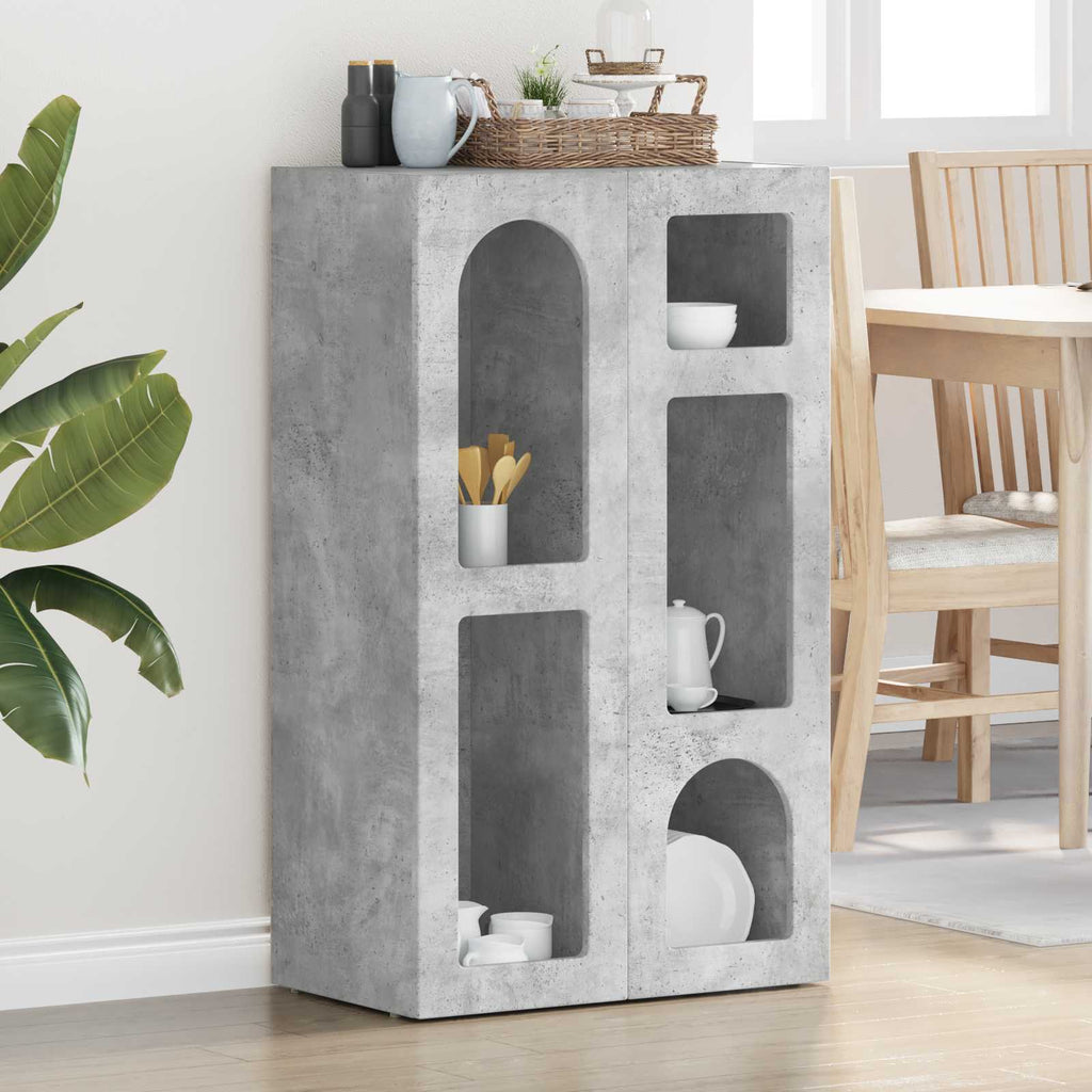 vidaXL Bufet Betonowy szary 59 x 35 x 100,5 cm Materiał drewnopochodny