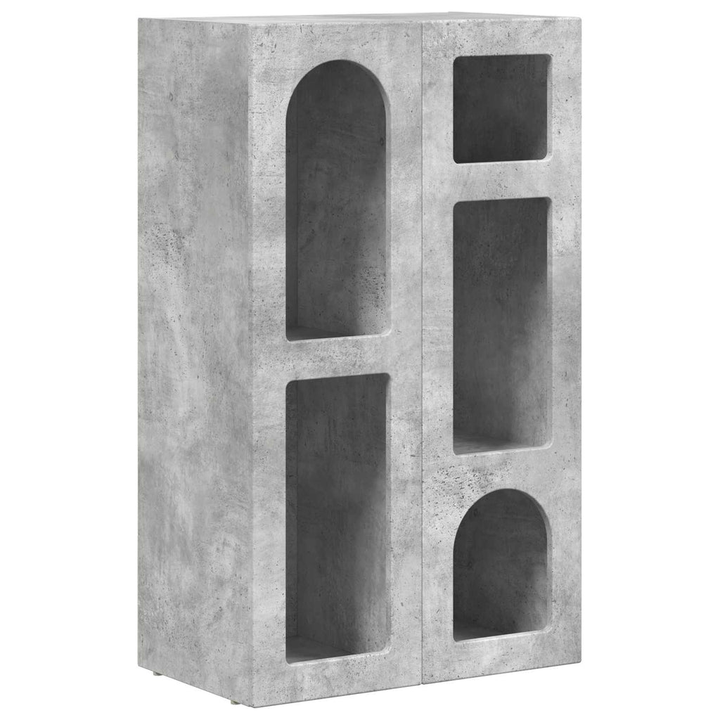 vidaXL Bufet Betonowy szary 59 x 35 x 100,5 cm Materiał drewnopochodny