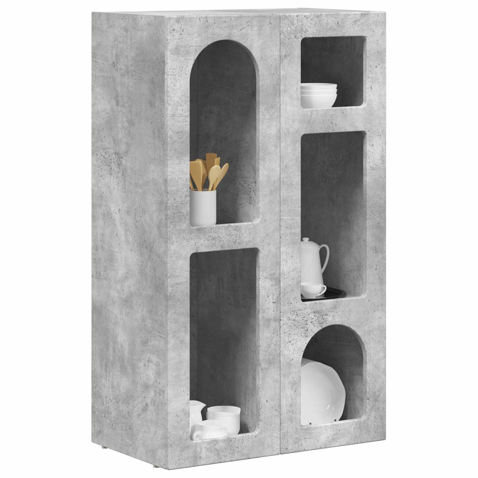 vidaXL Bufet Betonowy szary 59 x 35 x 100,5 cm Materiał drewnopochodny