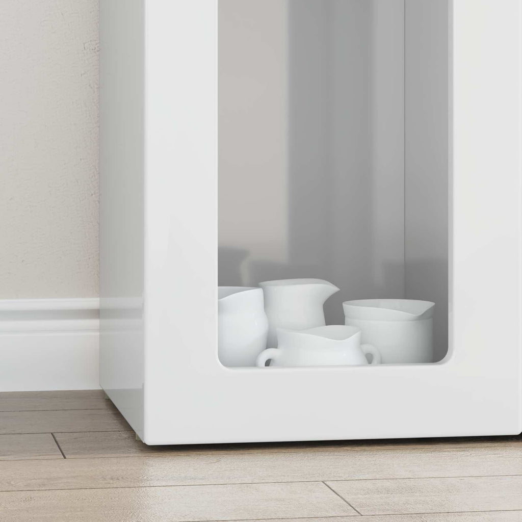vidaXL Bufet Wysoki połysk biały 59 x 35 x 100,5 cm