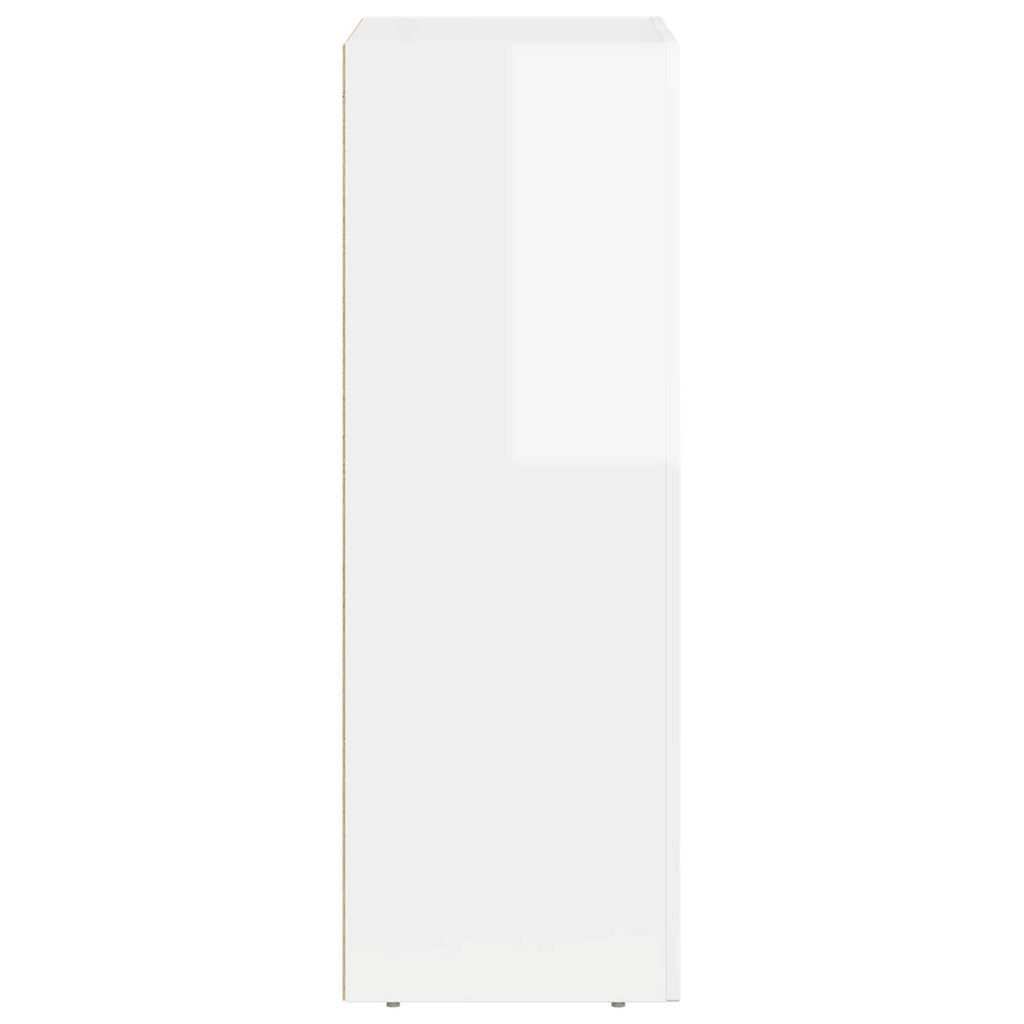 vidaXL Bufet Wysoki połysk biały 59 x 35 x 100,5 cm