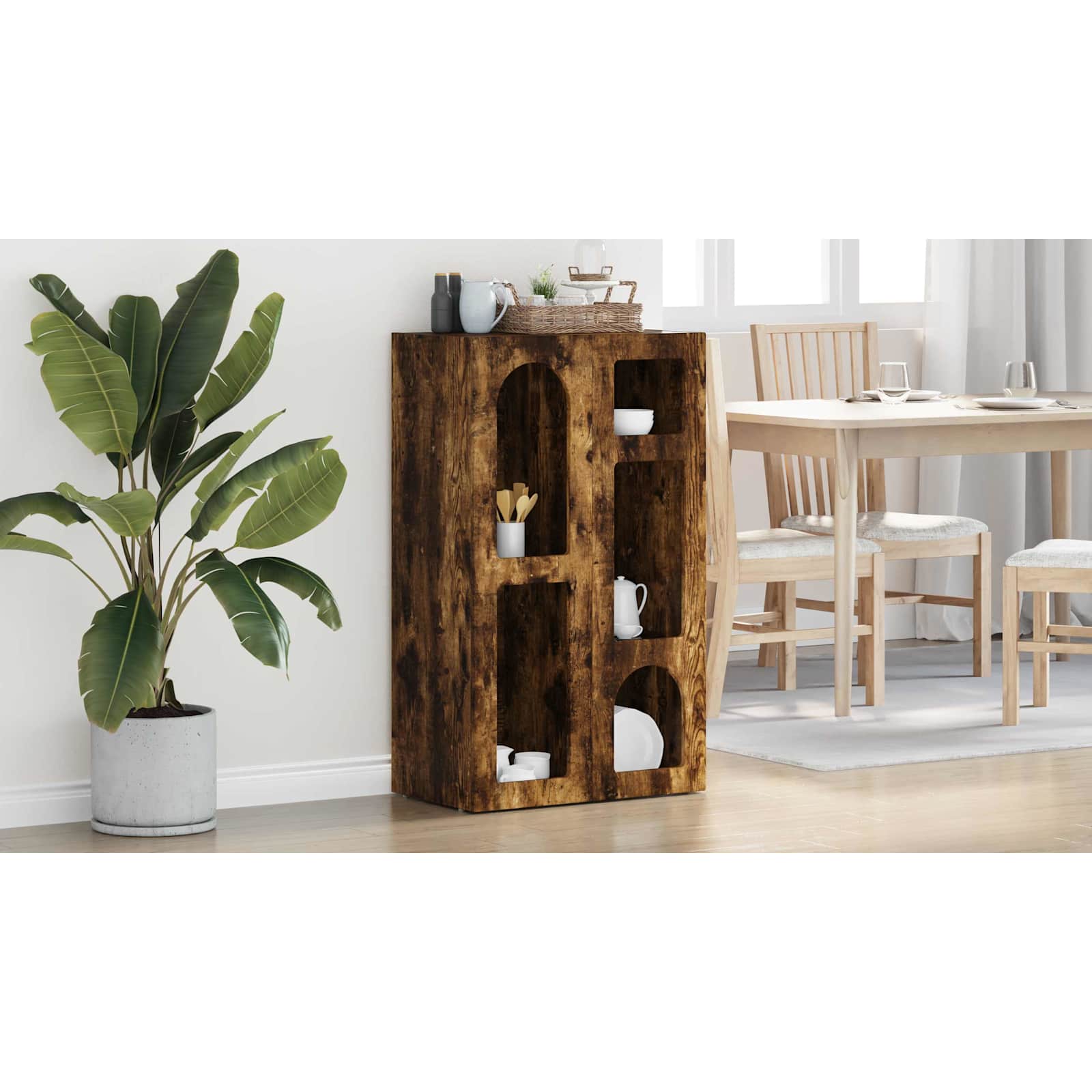 vidaXL Bufet ELST Dąb wędzony 59 x 35 x 100,5 cm Drewno inżynieryjne