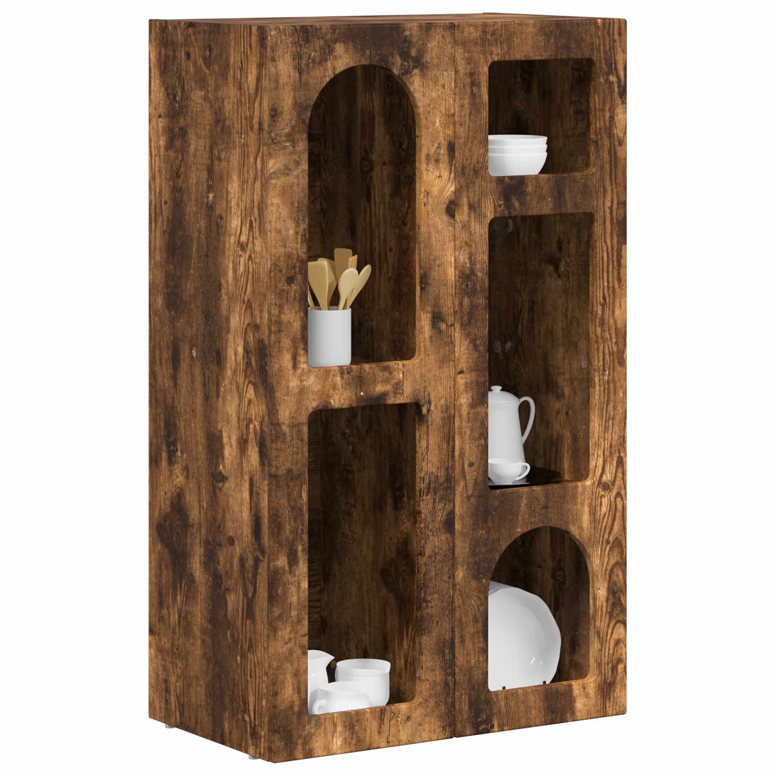 vidaXL Bufet Dąb wędzony 59 x 35 x 100,5 cm Materiał drewnopochodny