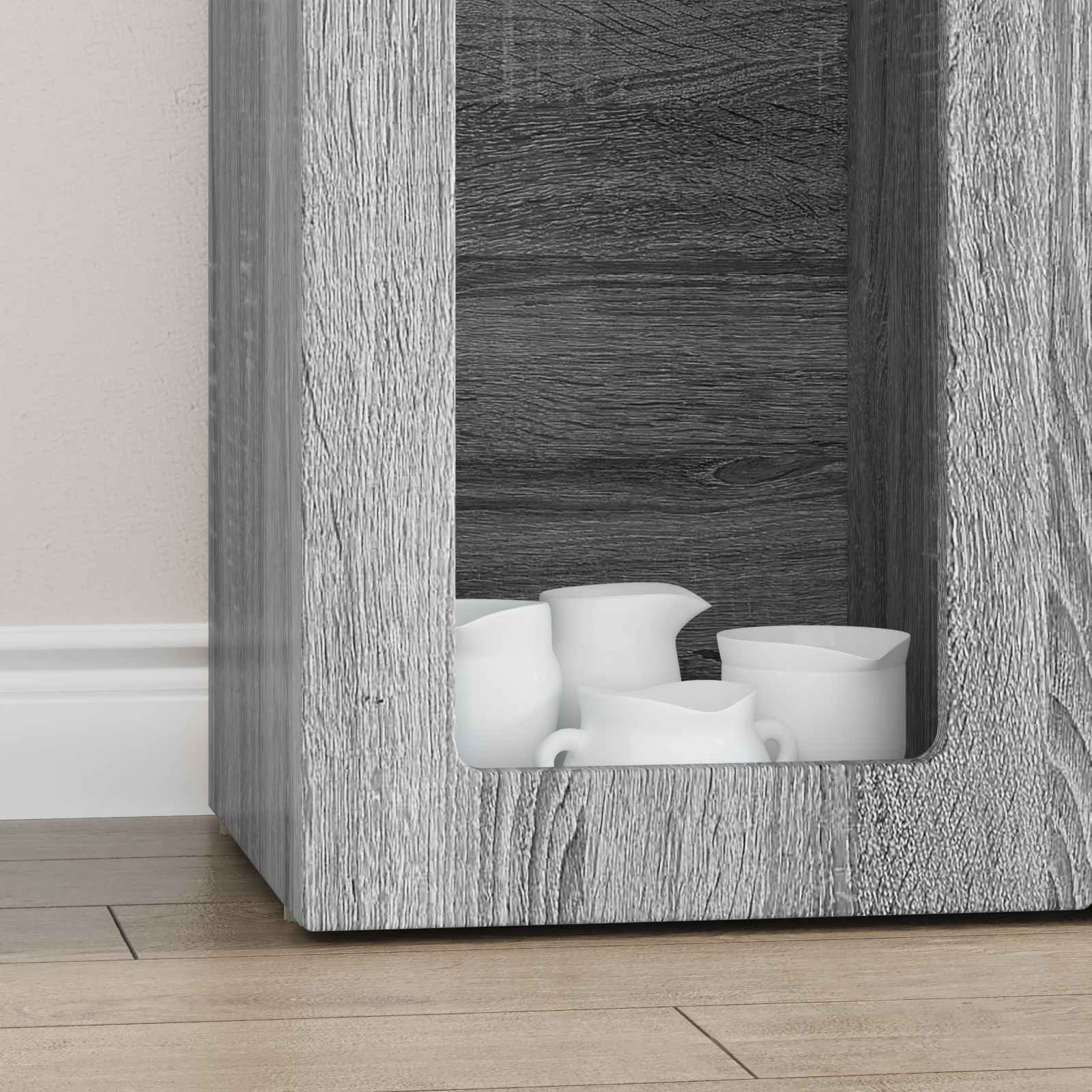 vidaXL Bufet Szary Sonoma 59 x 35 x 100,5 cm Materiał drewnopochodny