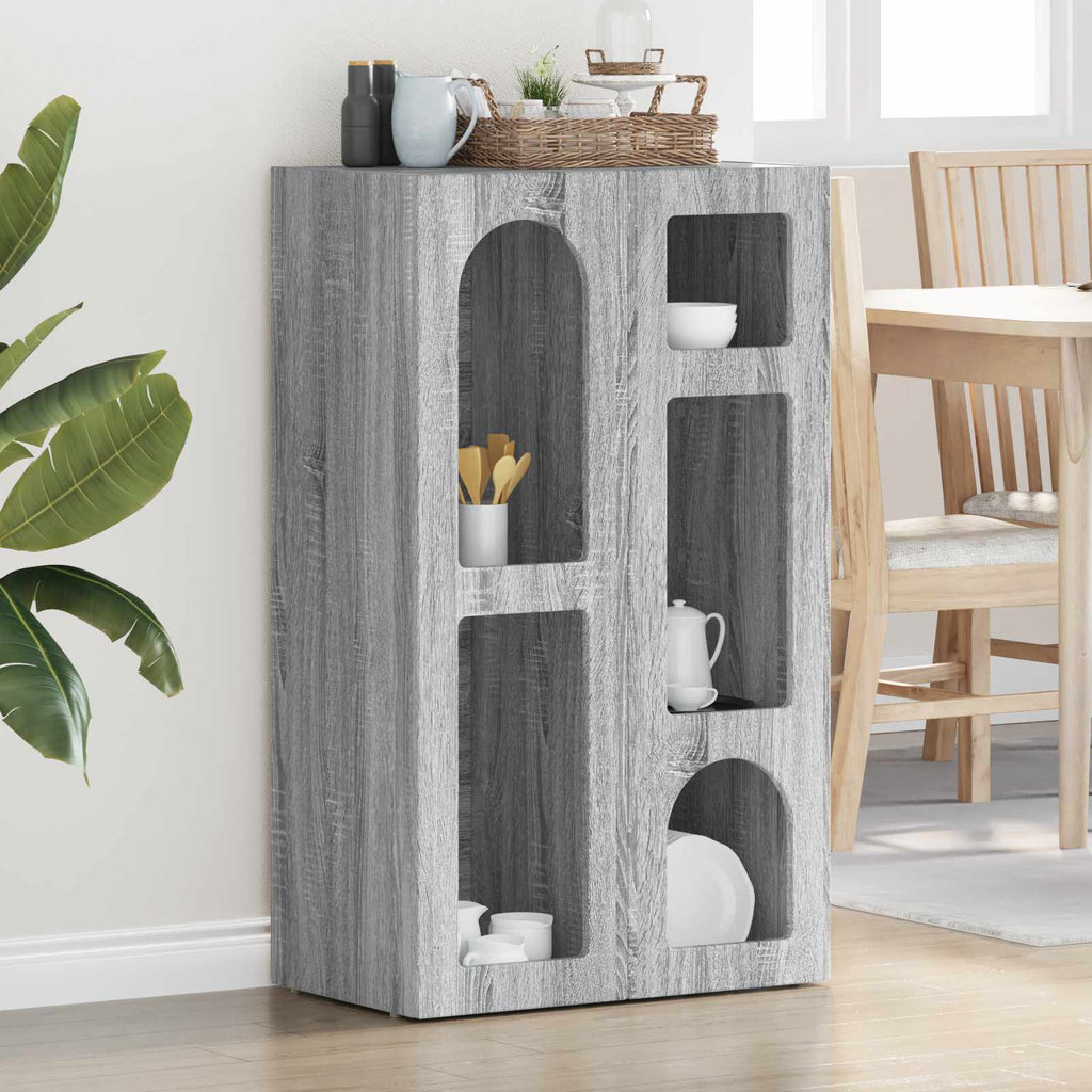 vidaXL Bufet Szary Sonoma 59 x 35 x 100,5 cm Materiał drewnopochodny