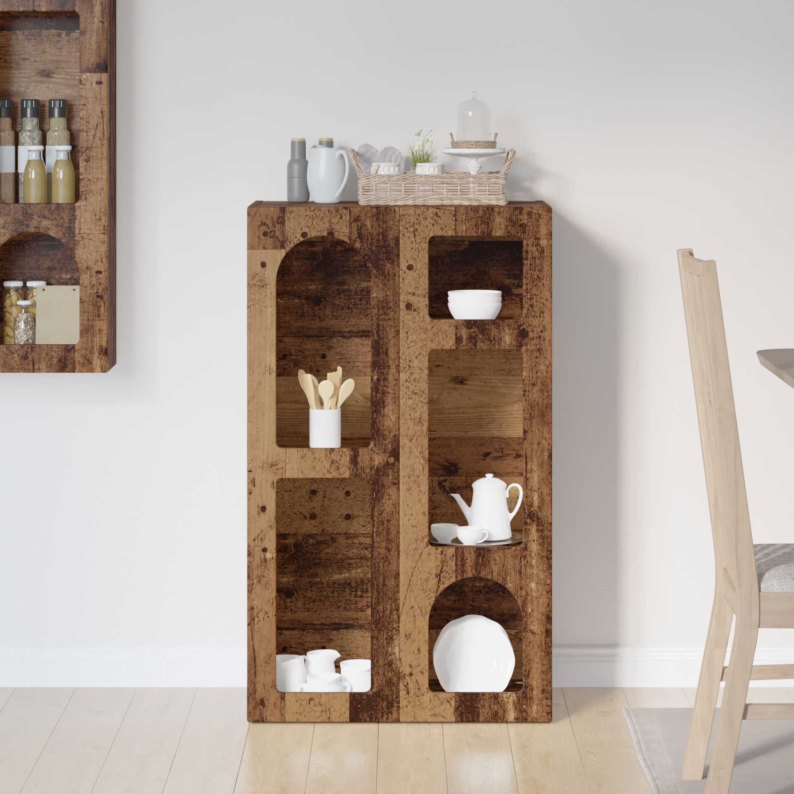 vidaXL Bufet Stare drewno 59 x 35 x 100,5 cm Materiał drewnopochodny