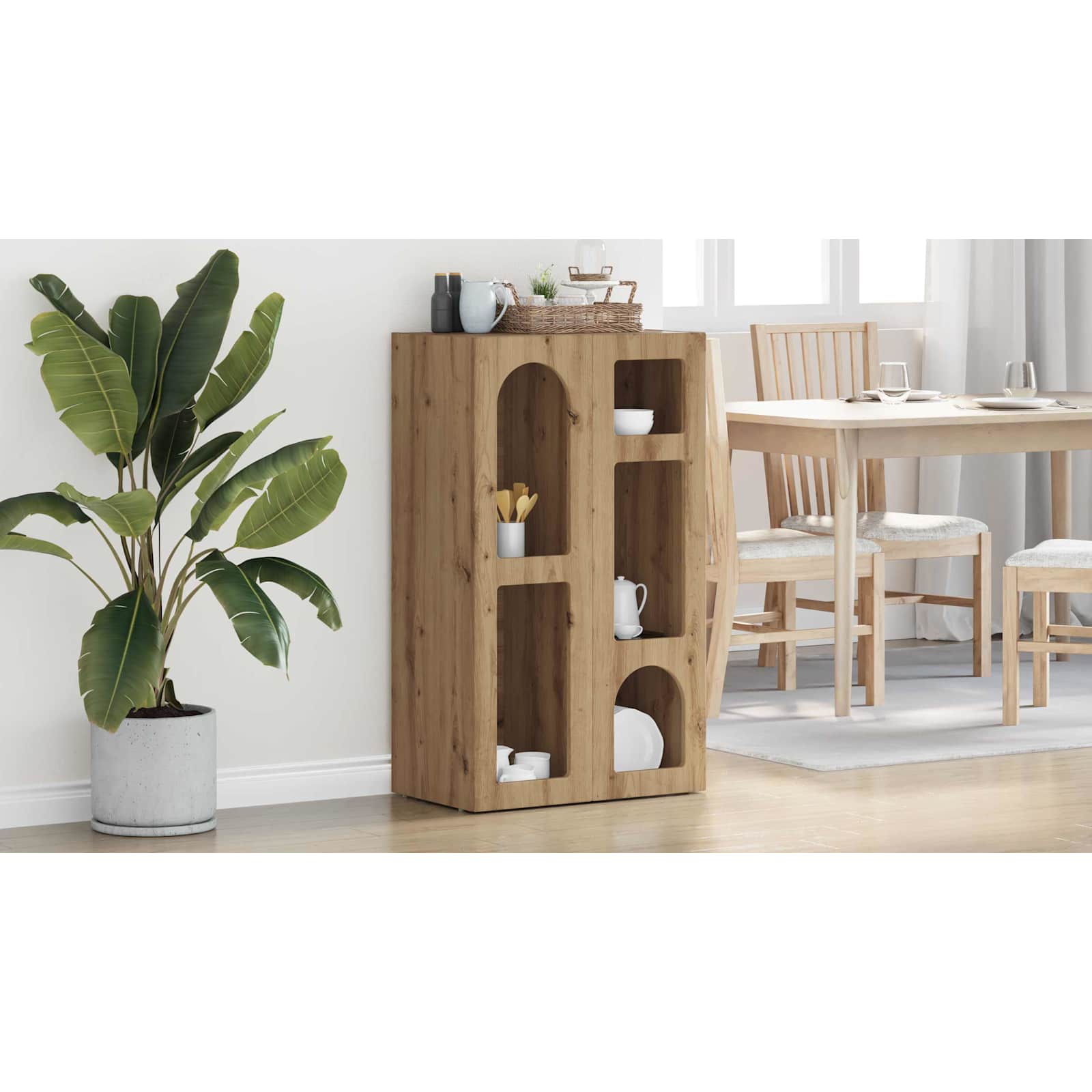 vidaXL Bufet ELST Dąb rzemieślniczy 59 x 35 x 100,5 cm