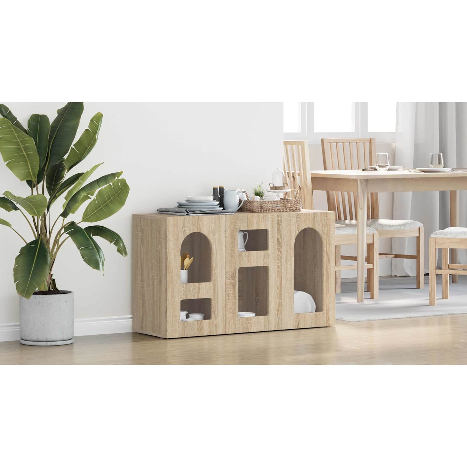 vidaXL Bufet ELST Dąb Sonoma 100 x 35 x 59 cm Drewno inżynieryjne