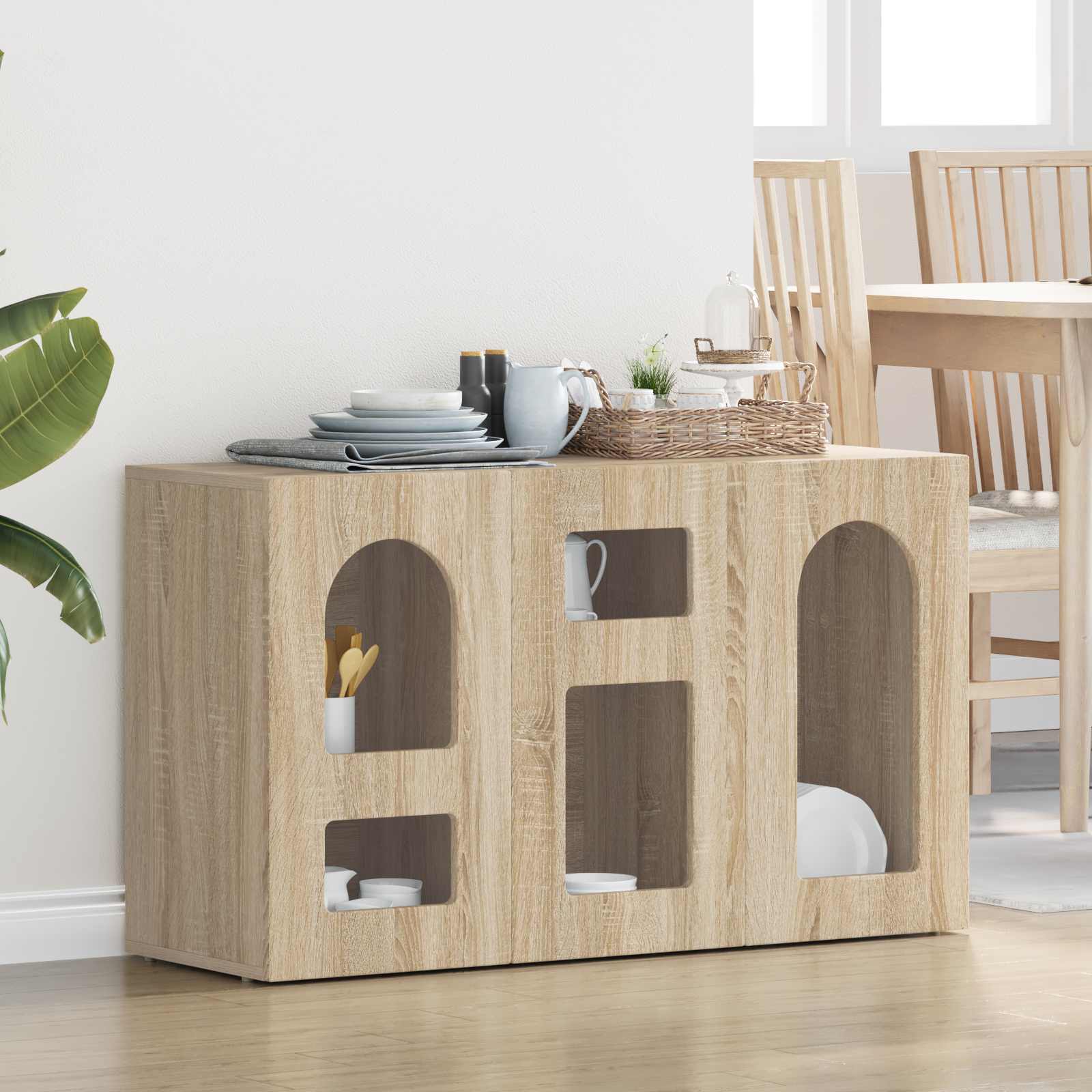 vidaXL Bufet Dąb Sonoma 100 x 35 x 59 cm Materiał drewnopochodny