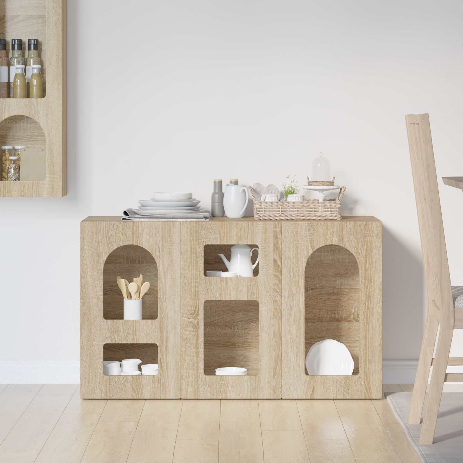 vidaXL Bufet Dąb Sonoma 100 x 35 x 59 cm Materiał drewnopochodny