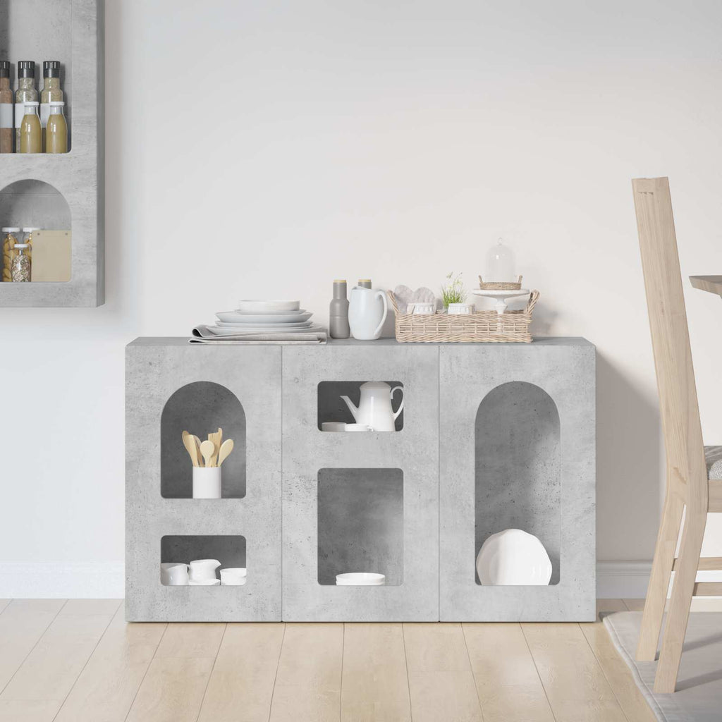vidaXL Bufet Betonowy szary 100 x 35 x 59 cm Materiał drewnopochodny