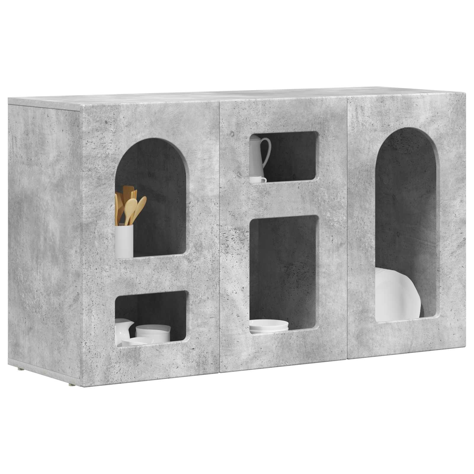 vidaXL Bufet Betonowy szary 100 x 35 x 59 cm Materiał drewnopochodny