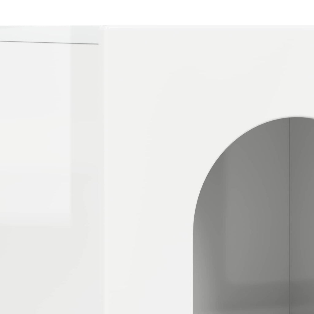 vidaXL Bufet Wysoki połysk biały 100 x 35 x 59 cm