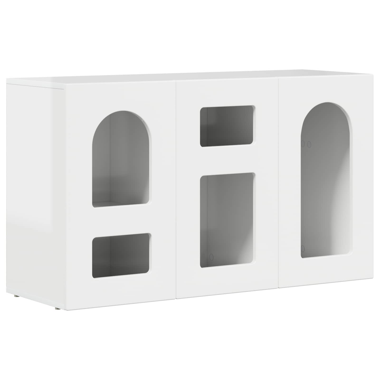 vidaXL Bufet Wysoki połysk biały 100 x 35 x 59 cm