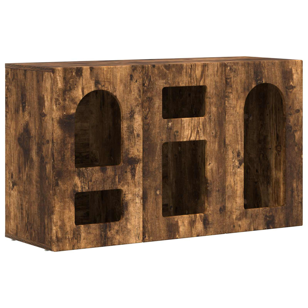vidaXL Bufet Dąb wędzony 100 x 35 x 59 cm Materiał drewnopochodny