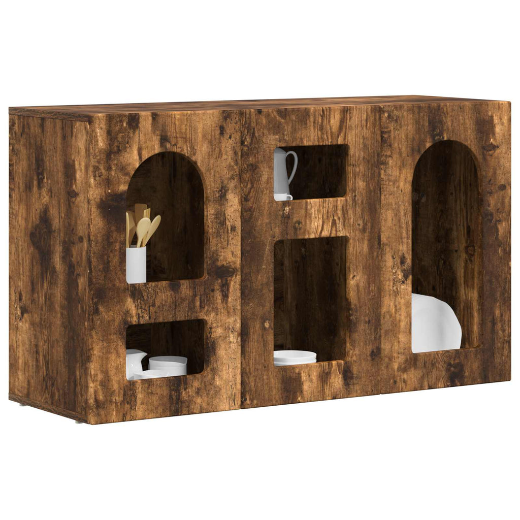 vidaXL Bufet Dąb wędzony 100 x 35 x 59 cm Materiał drewnopochodny