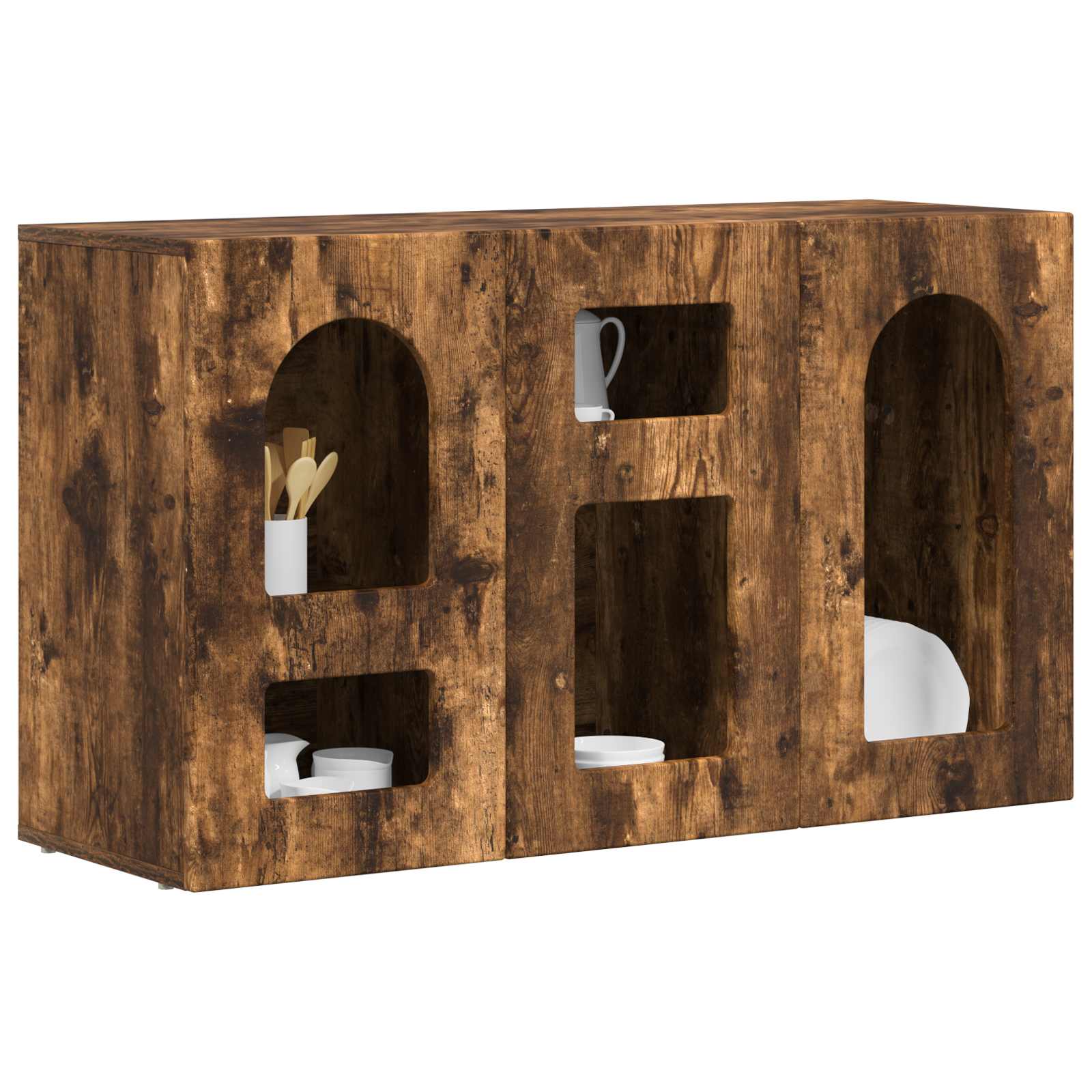 vidaXL Bufet Dąb wędzony 100 x 35 x 59 cm Materiał drewnopochodny