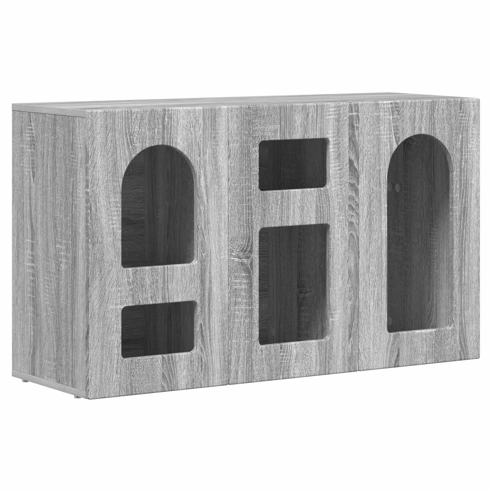 vidaXL Bufet Szary Sonoma 100 x 35 x 59 cm Materiał drewnopochodny