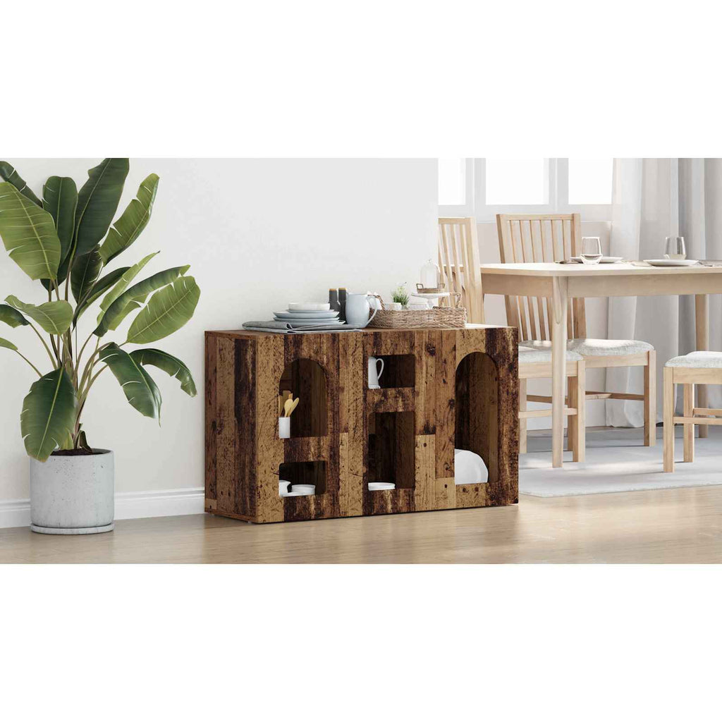 vidaXL Bufet ELST Stare drewno 100 x 35 x 59 cm Drewno inżynieryjne
