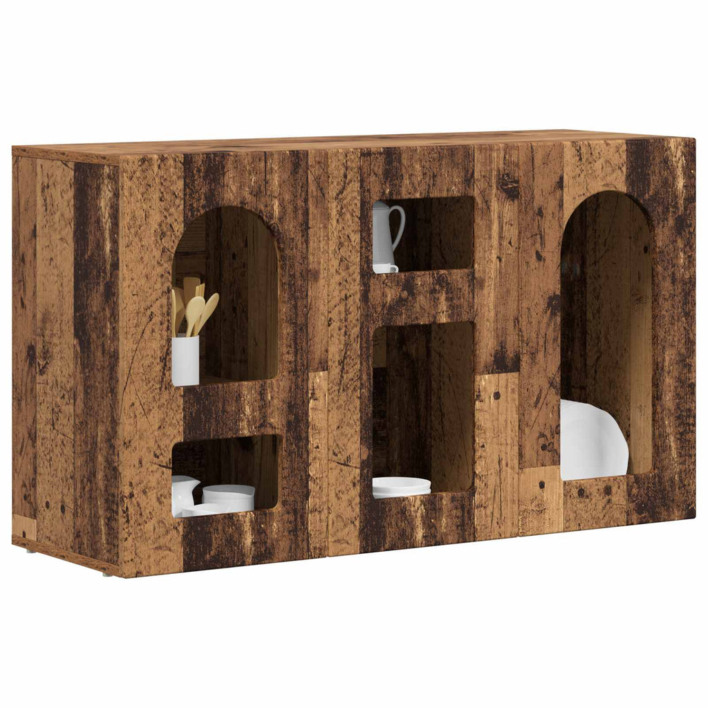 vidaXL Bufet Stare drewno 100 x 35 x 59 cm Materiał drewnopochodny