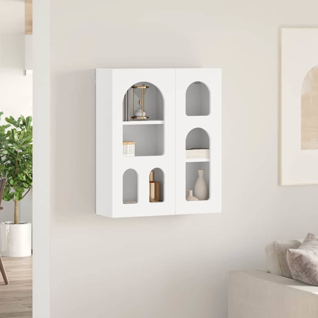 vidaXL Szafka wisząca Biały 59 x 20 x 71,5 cm Materiał drewnopochodny