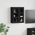 vidaXL Szafka wisząca Czarny 59 x 20 x 71,5 cm Materiał drewnopochodny