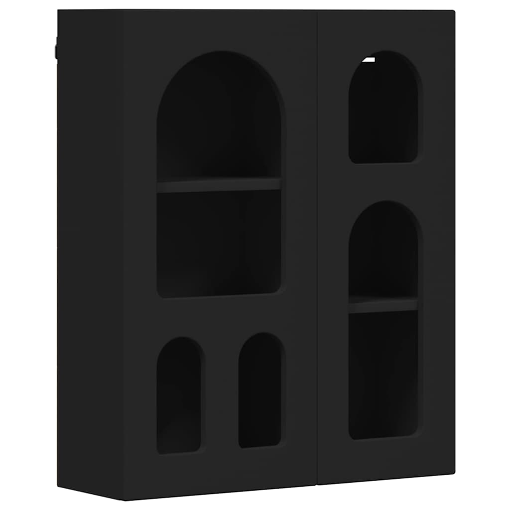 vidaXL Szafka wisząca Czarny 59 x 20 x 71,5 cm Materiał drewnopochodny