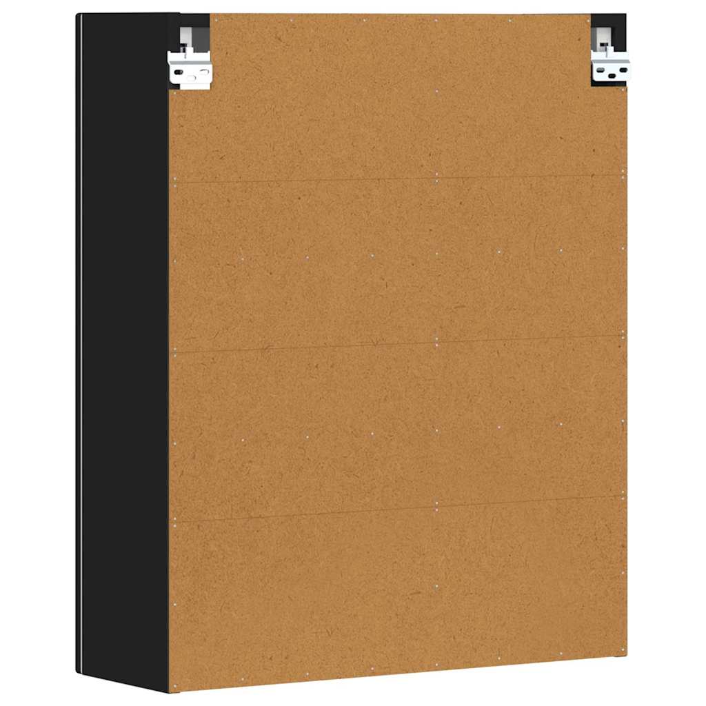 vidaXL Szafka wisząca Czarny 59 x 20 x 71,5 cm Materiał drewnopochodny
