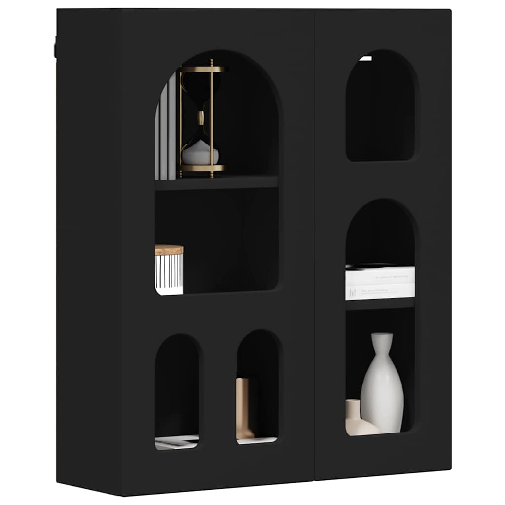 vidaXL Szafka wisząca Czarny 59 x 20 x 71,5 cm Materiał drewnopochodny
