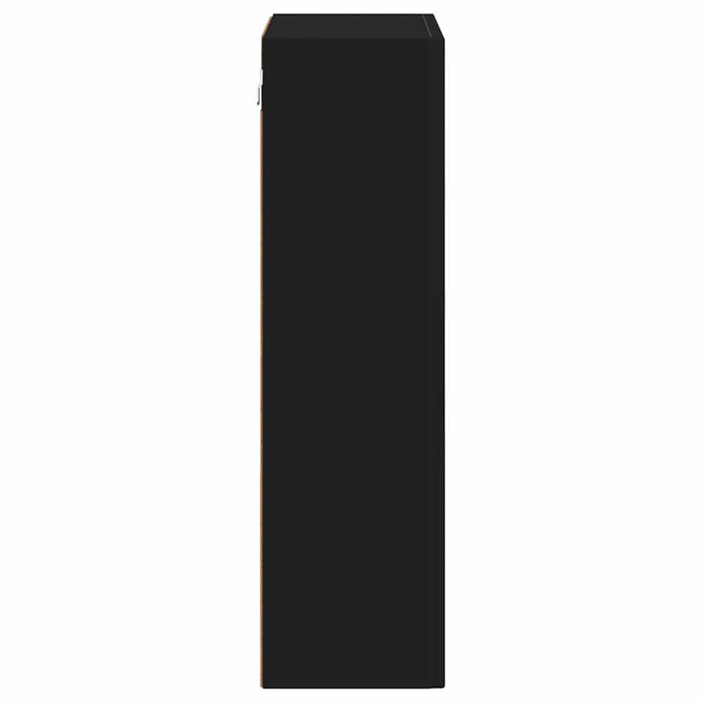 vidaXL Szafka wisząca Czarny 59 x 20 x 71,5 cm Materiał drewnopochodny
