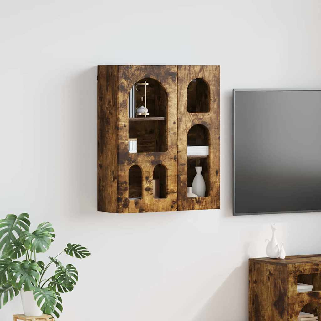 vidaXL Szafka wisząca z półką Dąb wędzony 59 x 20 x 71,5 cm
