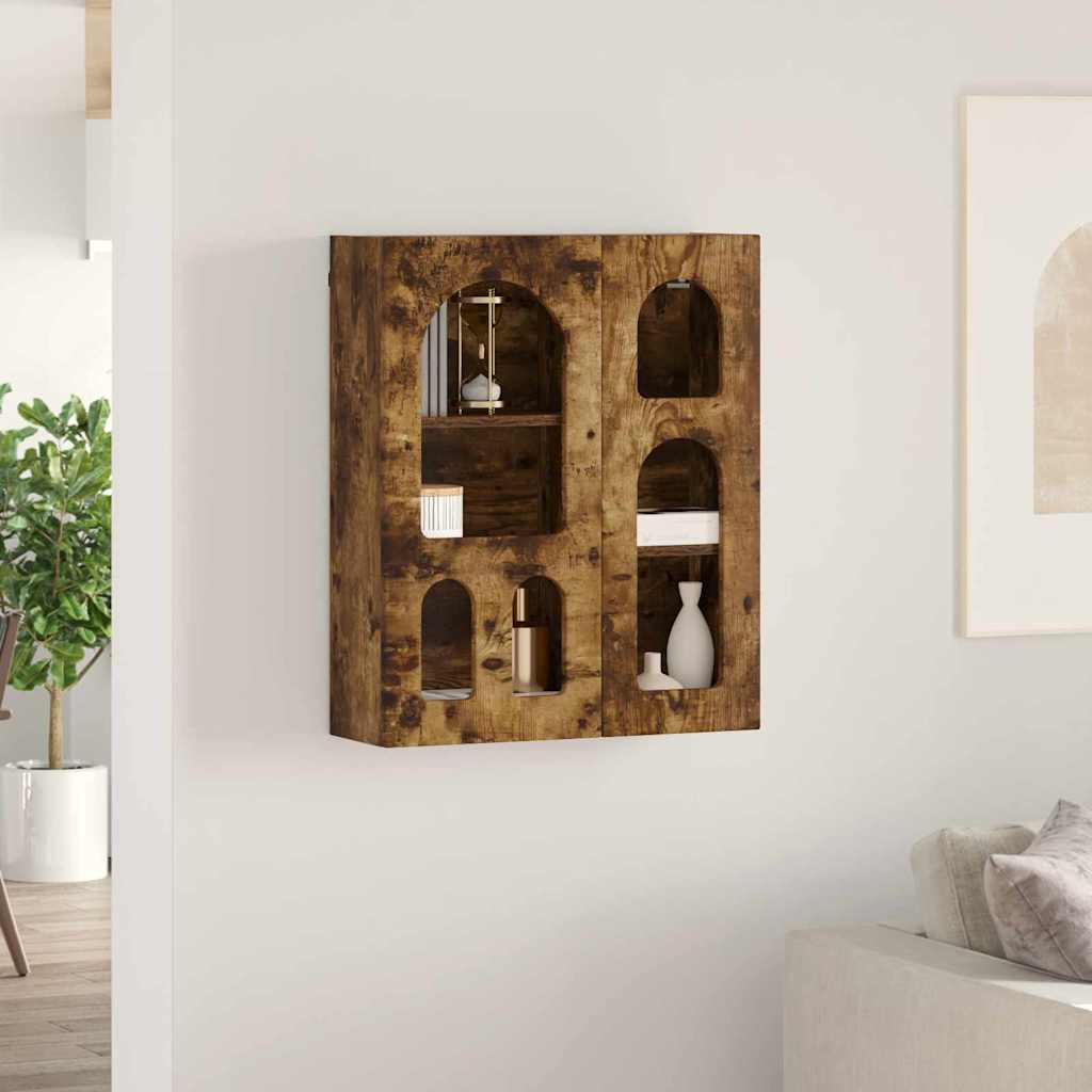 vidaXL Szafka wisząca z półką Dąb wędzony 59 x 20 x 71,5 cm