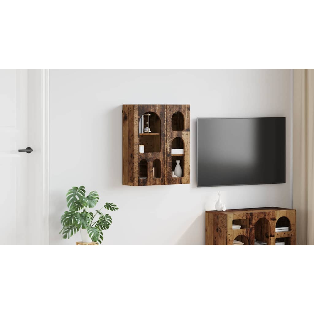 vidaXL Szafka wisząca z półką ELST Stare drewno 59 x 20 x 71,5 cm