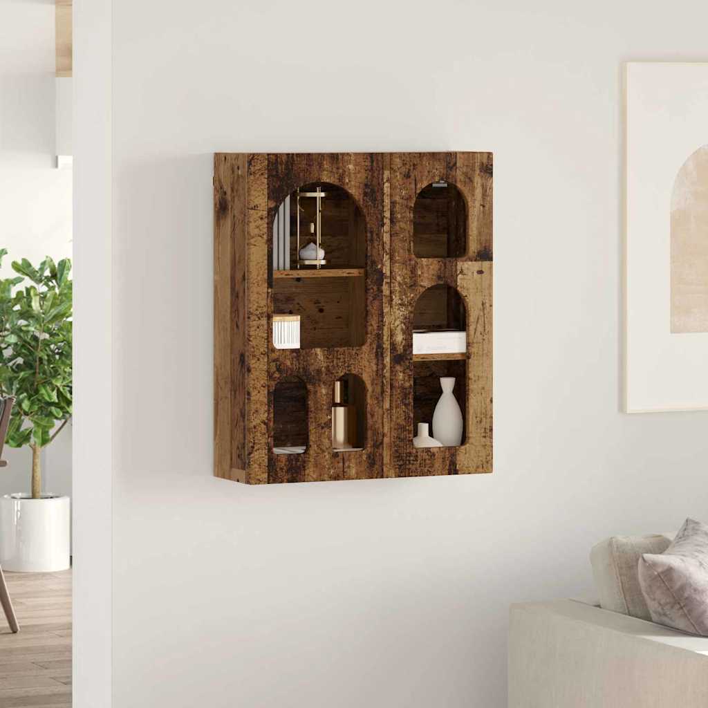 vidaXL Szafka wisząca z półką Stare drewno 59 x 20 x 71,5 cm