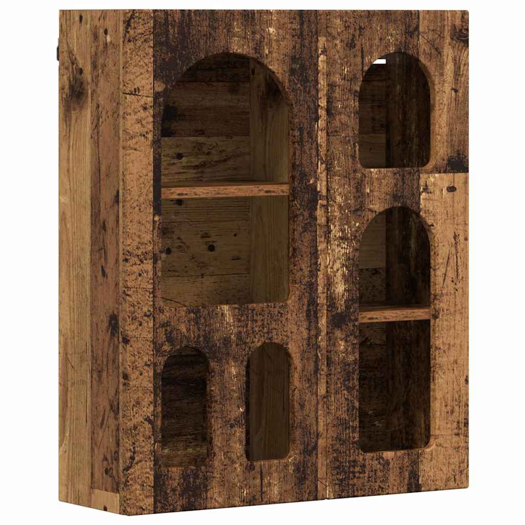vidaXL Szafka wisząca z półką Stare drewno 59 x 20 x 71,5 cm