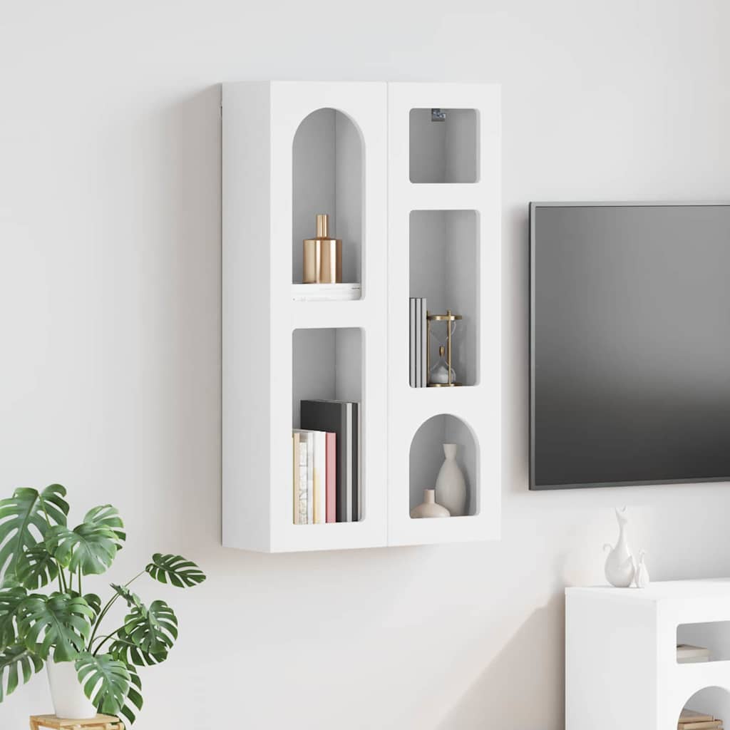 vidaXL Szafka wisząca ELST Biały 59 x 20 x 100 cm Drewno inżynieryjne