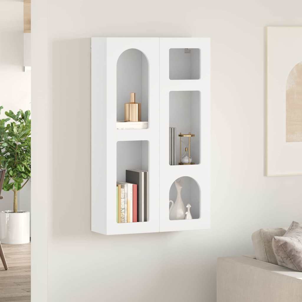 vidaXL Szafka wisząca ELST Biały 59 x 20 x 100 cm Drewno inżynieryjne