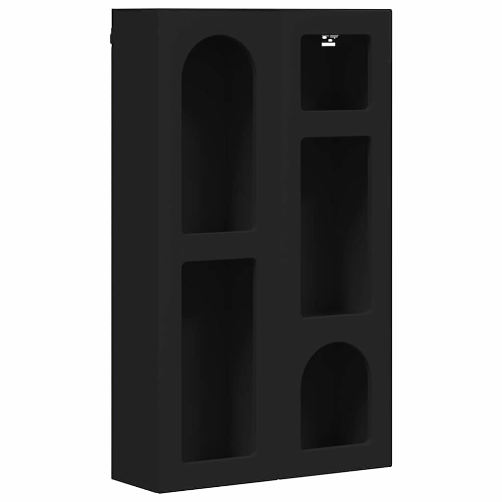vidaXL Szafka wisząca Czarny 59 x 20 x 100 cm Materiał drewnopochodny