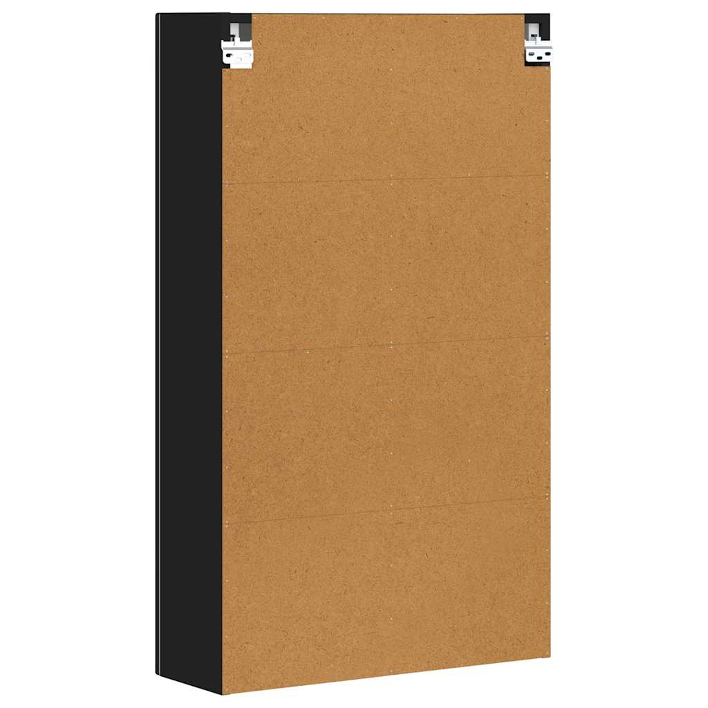 vidaXL Szafka wisząca Czarny 59 x 20 x 100 cm Materiał drewnopochodny