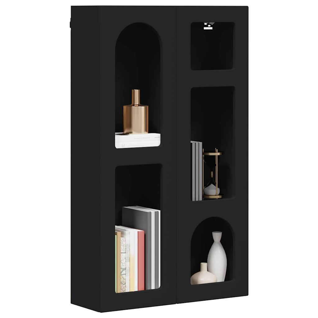 vidaXL Szafka wisząca Czarny 59 x 20 x 100 cm Materiał drewnopochodny