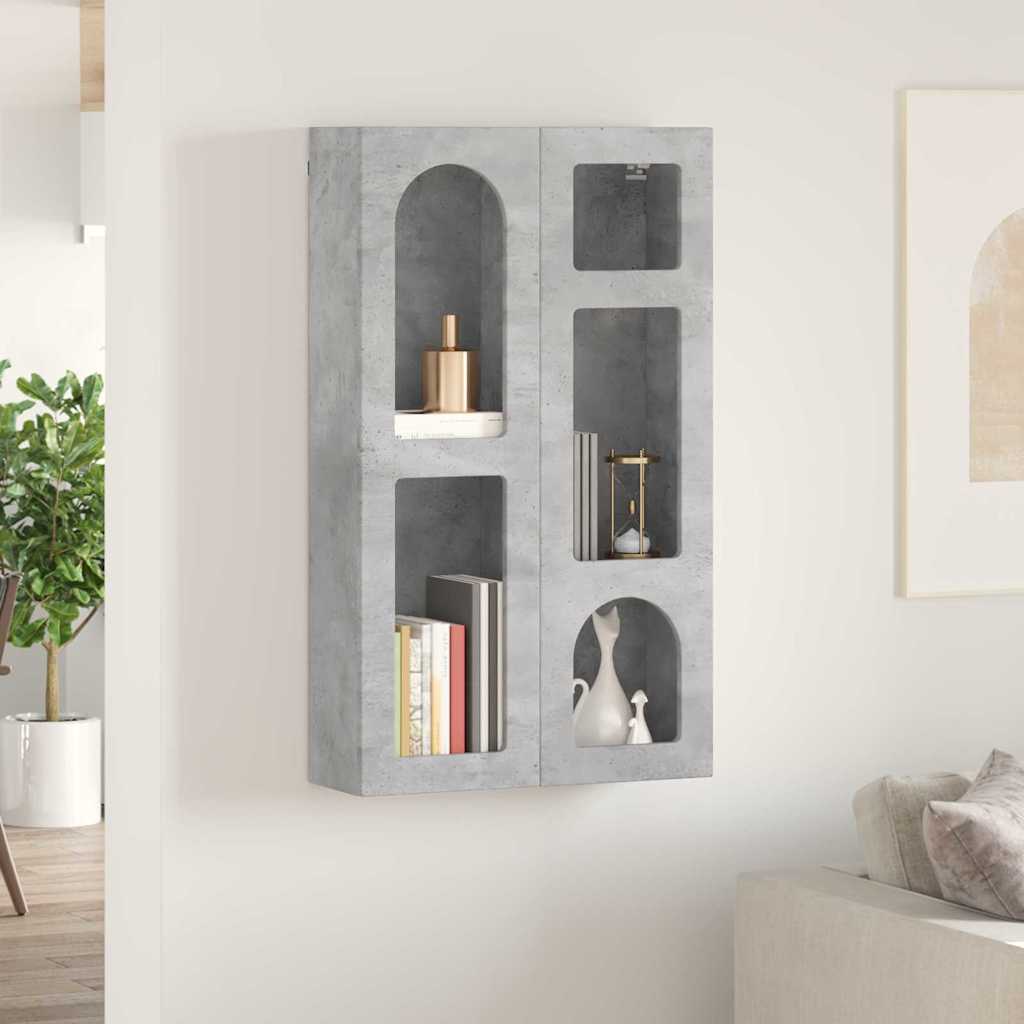 vidaXL Szafka wisząca z półką Betonowy szary 59 x 20 x 100 cm