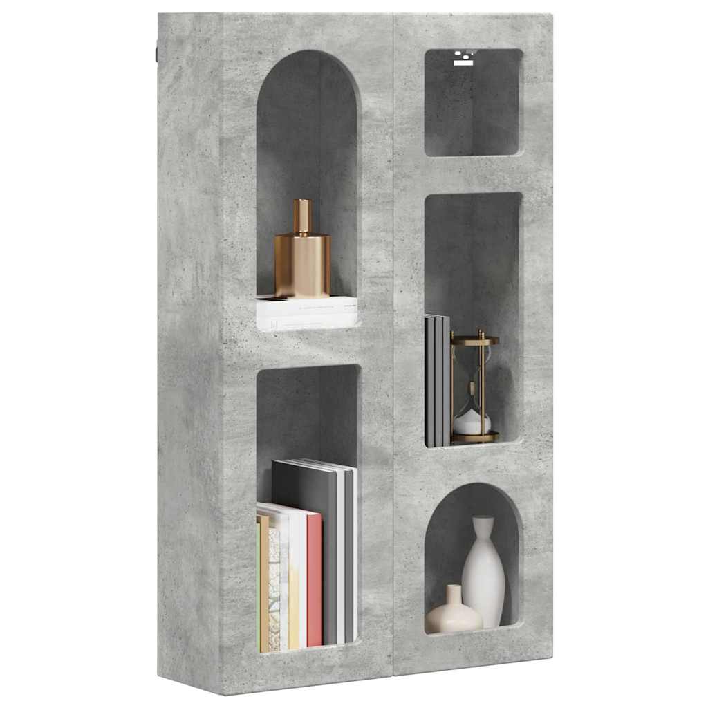 vidaXL Szafka wisząca z półką Betonowy szary 59 x 20 x 100 cm