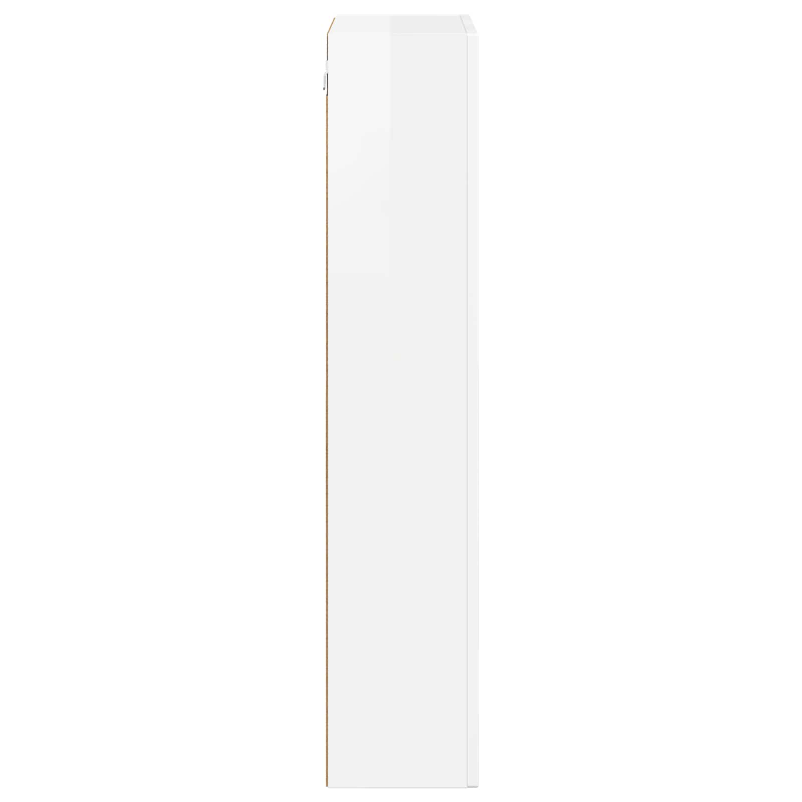 vidaXL Szafka wisząca z półką Wysoki połysk biały 59 x 20 x 100 cm